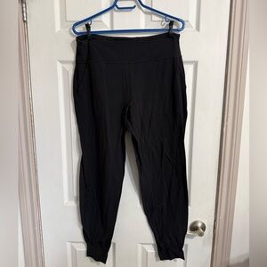 Women's Black High-Waist Stretch Jogger ankle length